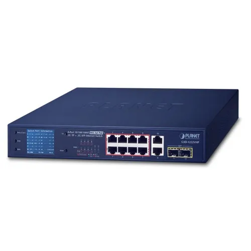 Planet WGS-818HP IP30 Industrial 8-Port 10/100/1000T 802.3at PoE+ Wall-mount Gigabit Switch (120W PoE Budget, Standard/VLAN/Extend mode, fanless, -20 to 60 C) Planet WGS-818HP IP30 Industrial 8-Port 10/100/1000T 802.3at PoE+ Wall-mount Gigabit Switch (120W PoE Budget, Standard/VLAN/Extend mode, fanless, -20 to 60 C)