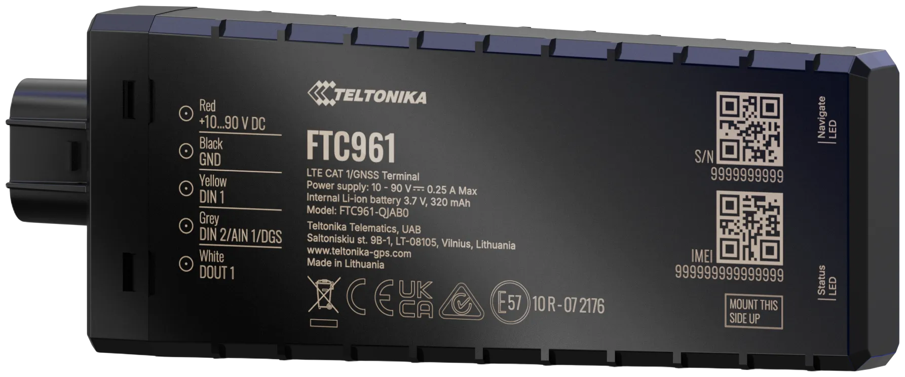TELTONIKA TELEMATICS FTC961 4G LTE Cat?1 Vehicular GPS Tracker
