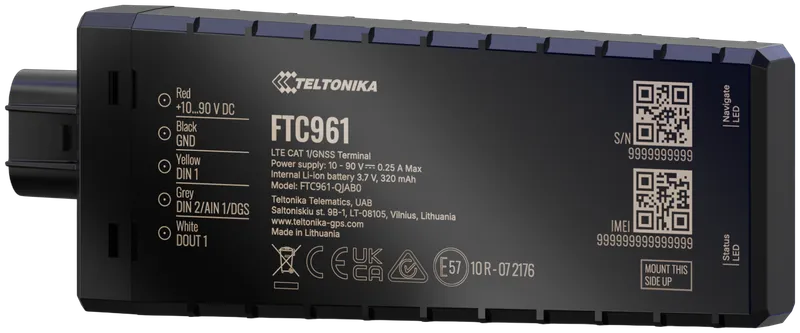TELTONIKA TELEMATICS FTC961 4G LTE Cat?1 Vehicular GPS Tracker