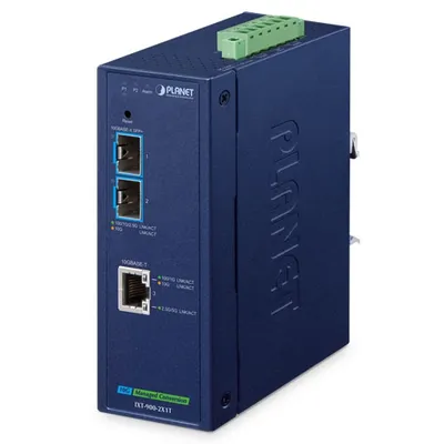 Convertitore media PLANET IXT-900-2S1T gestito da rame 10G a SFP+ 10GBASE-X con 2 slot SFP+ e 1 porta RJ45 per montaggio su Convertitore media PLANET IXT-900-2S1T gestito da rame 10G a SFP+ 10GBASE-X con 2 slot SFP+ e 1 porta RJ45 per montaggio su