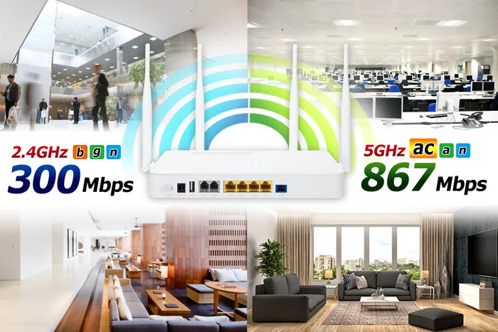 Planet GPN-400ACV Optical Network Unit with 4-Port and External Antenna Planet GPN-400ACV Optical Network Unit with 4-Port and External Antenna