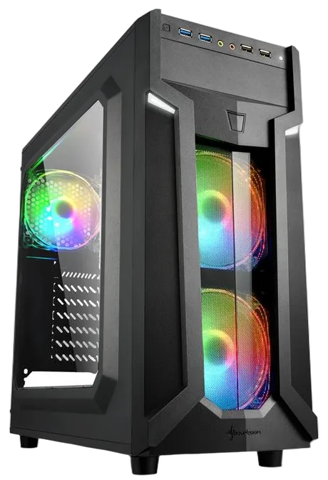 Sharkoon Gehäuse VG6-W       RGB    ATX      1xAcryl schwarz