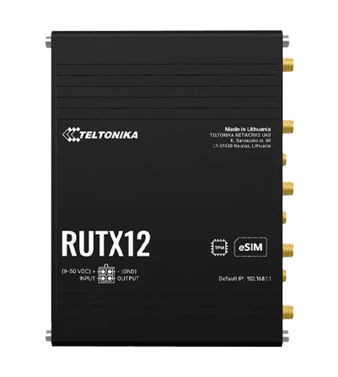 Teltonika RUTX12 Dual-SIM LTE Cat6 Dual-Band Wi-Fi Industrie-Router Teltonika RUTX12 Dual-SIM LTE Cat6 Dual-Band Wi-Fi Industrie-Router