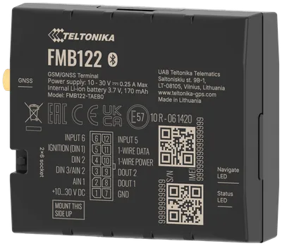 Teltonika FMB122 GPS-трекер для транспортных средств с BLE 4.0 и Dual-SIM