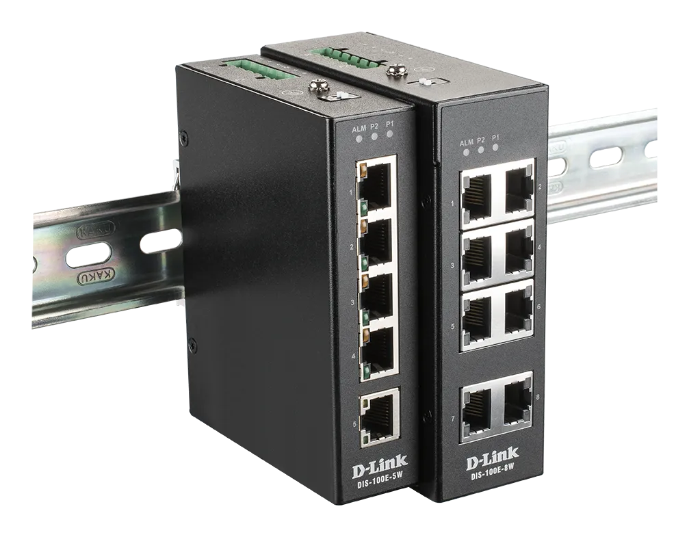 D-Link DIS-100E-5W Fast Ethernet Industrie-Switch 5-Port