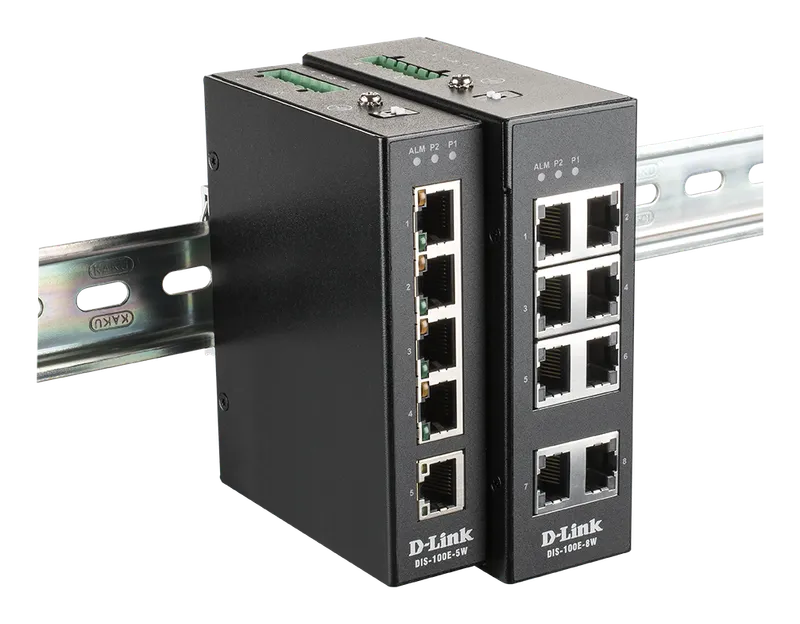 D-Link DIS-100E-5W Fast Ethernet Industrie-Switch 5-Port
