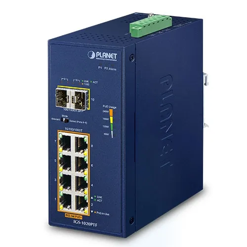 PLANET Industrial 4-Port PoE Switch +1xGE + 1xSFP IGS-614HPT
