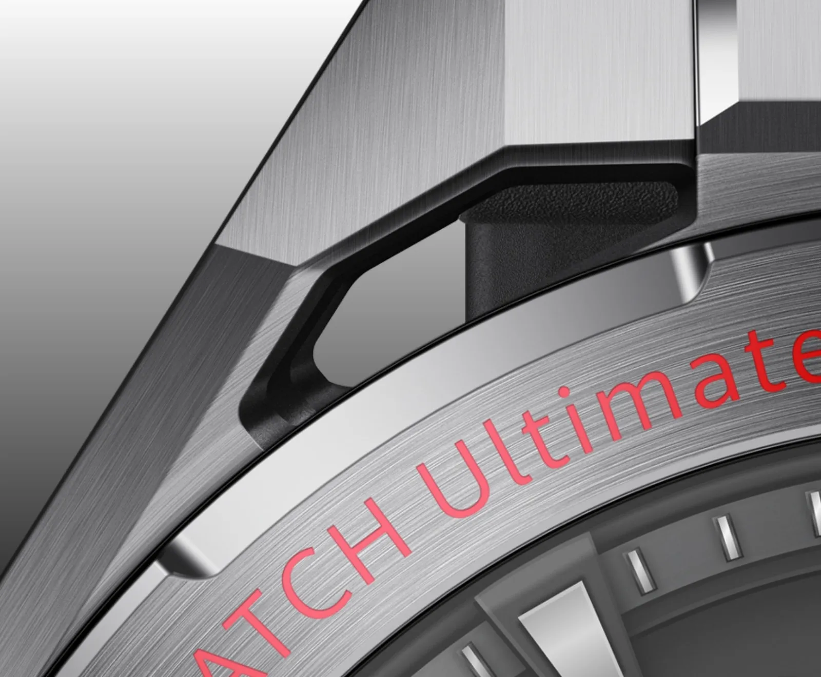HUAWEI WATCH Ultimate 2 March-B29 in blue and white fluoroelast with brushed metal bezel showing red WATCH Ultimate text on