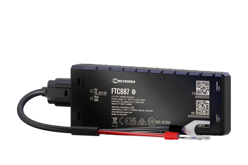 TELTONIKA TELEMATICS FTC887 4G/LTE-CAT 1 GNSS Battery-mounted Dead-reckoning Enhanced-accuracy IP69K Vehicle Tracker