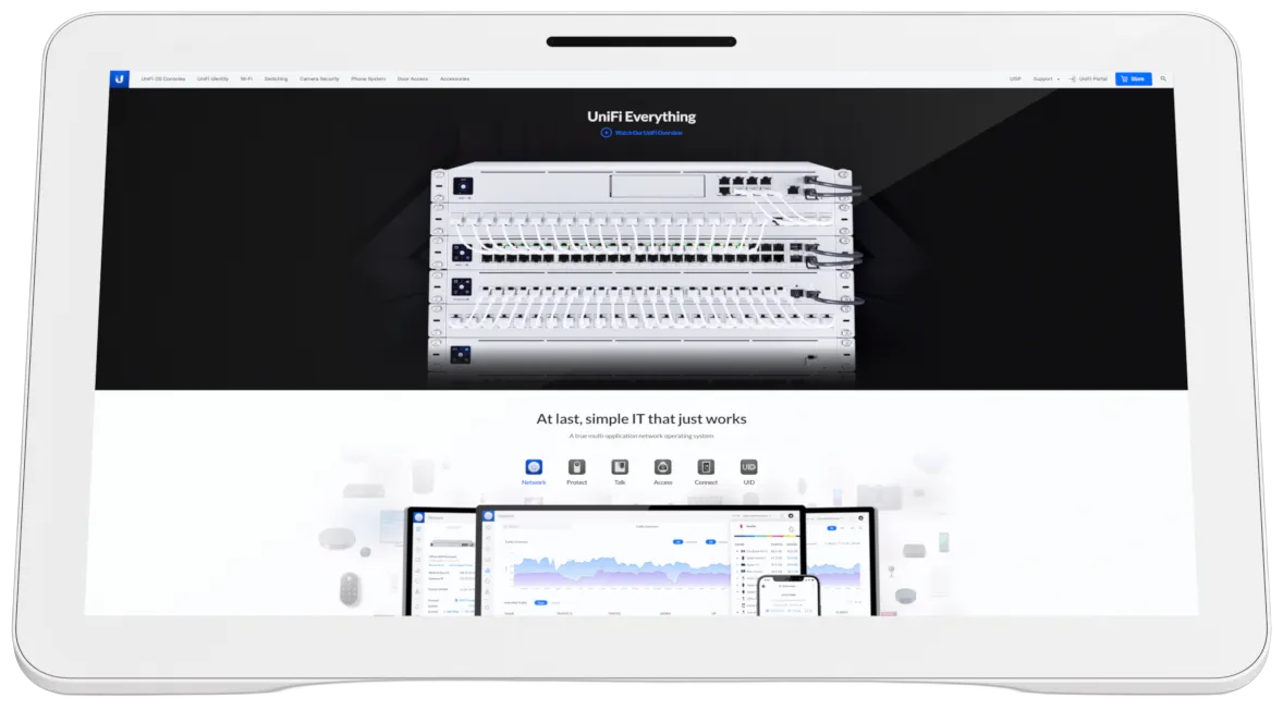 Ubiquiti UniFi Connect Display Full HD PoE++ touchscreen