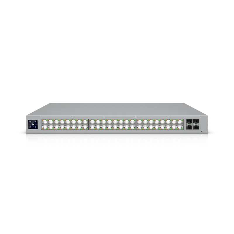 Ubiquiti UniFi ECS-48S-PoE Layer3-Switch mit 52 Ports, 32x 10GbE, 16x 2,5GbE und 950W PoE-Budget, zwei gestapelte