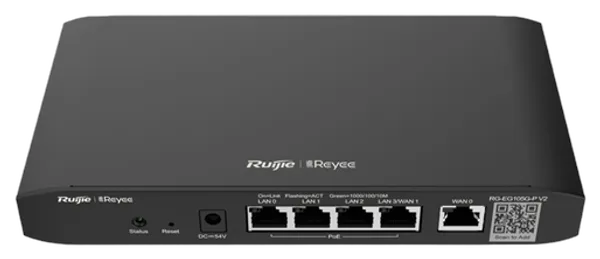 Reyee Cloud Managed Router PoE Router, 5x Gbit, 4x PoE-Out, SNMP