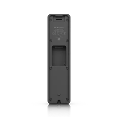 Ubiquiti Video Kamera UVC-Entry Rückansicht mit Modellschild UVC-G4-Entry, Zulassungssymbolen, QR-Code und Kabeldurchführung. Ubiquiti Video Kamera UVC-Entry Rückansicht mit Modellschild UVC-G4-Entry, Zulassungssymbolen, QR-Code und Kabeldurchführung.