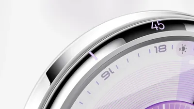 Huawei WATCH GT6 41mm in Purple Fluoroelastomer strap showcasing silver bezel and vibrant purple watch face with numerical