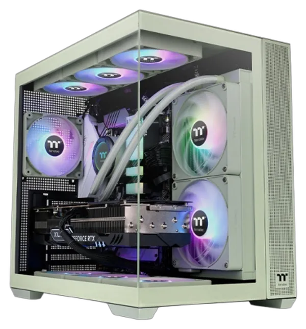 Geh Thermaltake View 380 TG Midi Tower  ARGB Matcha Green retail