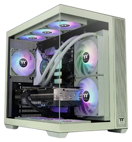Geh Thermaltake View 380 TG Midi Tower ARGB Matcha Green retail Geh Thermaltake View 380 TG Midi Tower ARGB Matcha Green retail