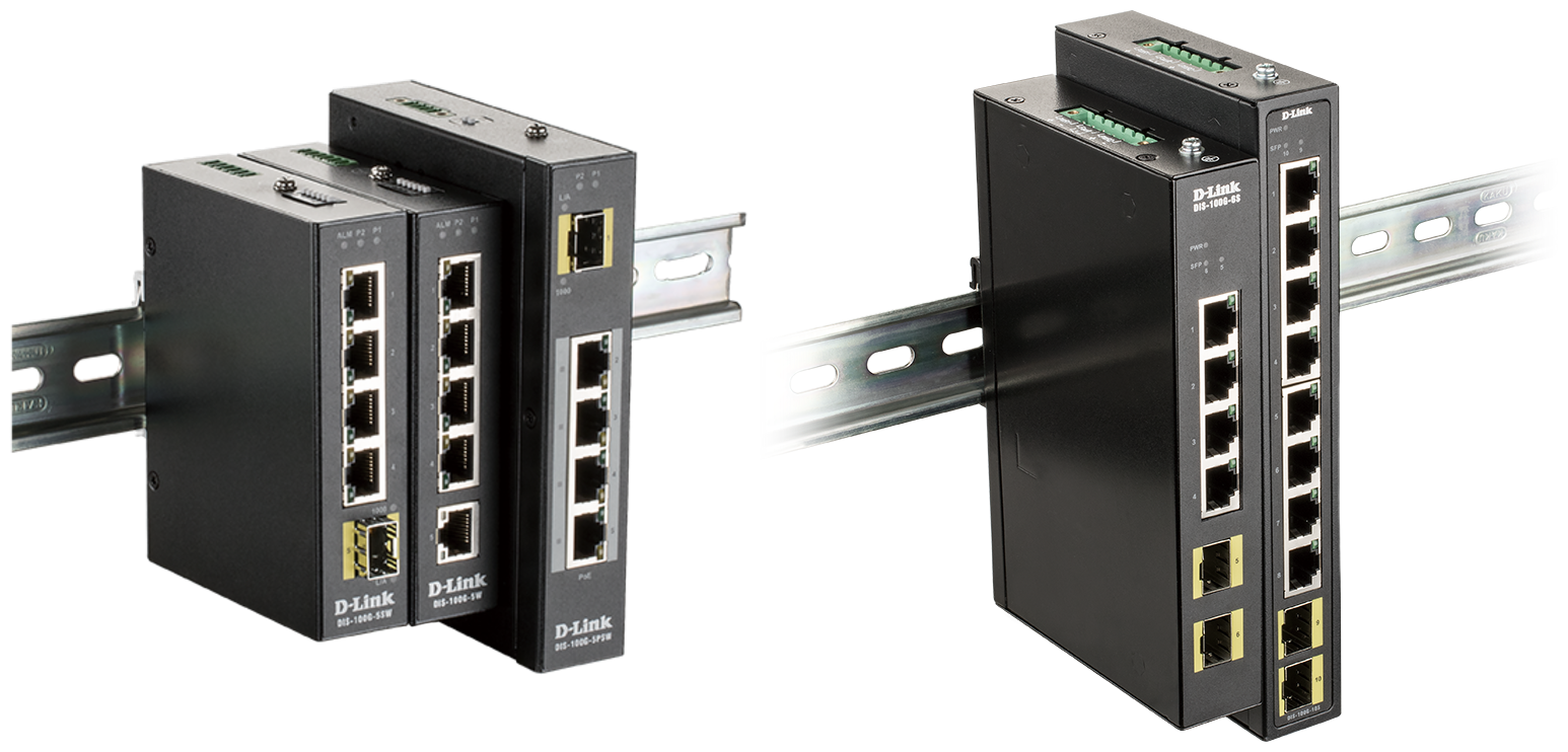 D-Link DIS-100G-10S Switch Gigabit Industrial 2x SFP