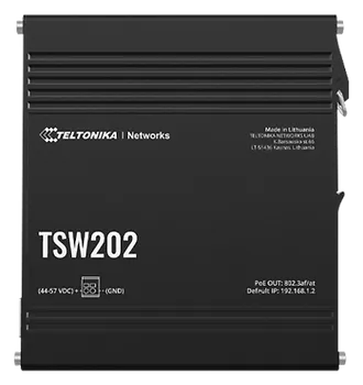 Teltonika TSW202 Industrieller managed Gigabit PoE+ Switch mit 8 Ports und 2 SFP