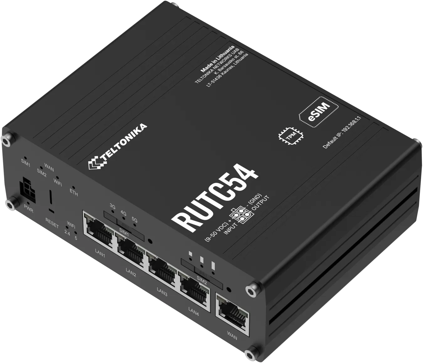 Teltonika · Router · RUTC54 · Globaler 5G-Edge-Router · eSim Teltonika · Router · RUTC54 · Globaler 5G-Edge-Router · eSim