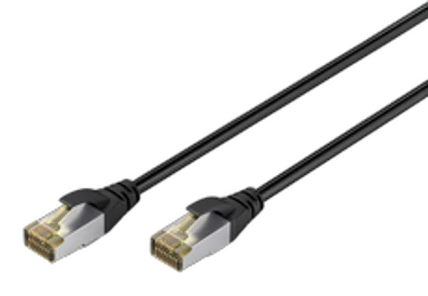 DIGITUS CAT 6A S/FTP Outdoor-Patchkabel, 10 Stück,10m, schw.