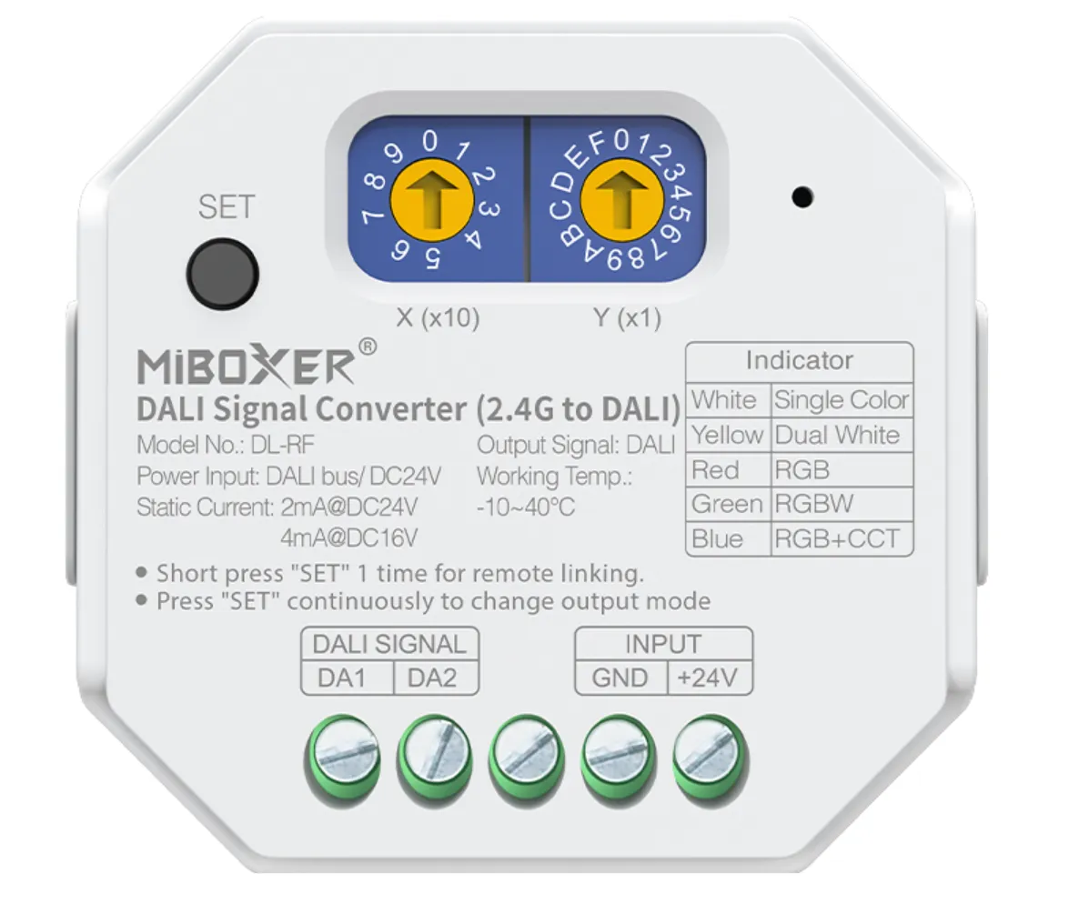 MiBoxer DL-RF DALI Signalwandler WiFi + 2,4GHz zu DALI