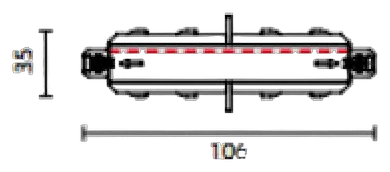 Powergear 8-WIRE Mini VERBINDER, Weiß