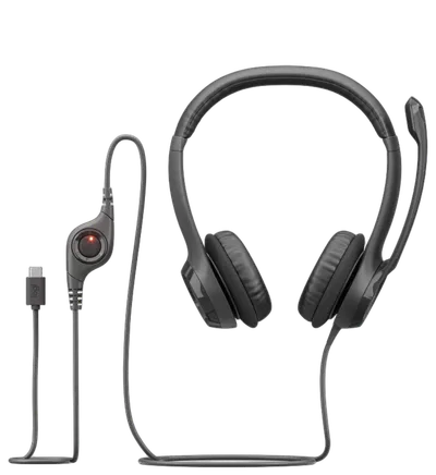 Logitech Auriculares con Cable H390 para PC/Portátil, Auriculares Estéreo con Micrófono con Supresión de Ruido, USB-C, Controles en línea, funciona con Chromebook Logitech Auriculares con Cable H390 para PC/Portátil, Auriculares Estéreo con Micrófono con Supresión de Ruido, USB-C, Controles en línea, funciona con Chromebook