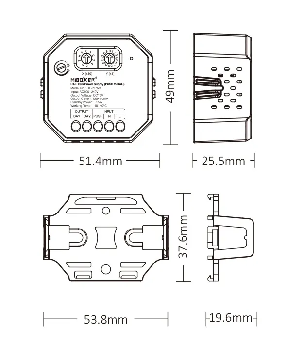 Synergy 21 LED DALI Bus-Stromversorgung (PUSH auf DALI) passend für Hutschiene *Milight/Miboxer*