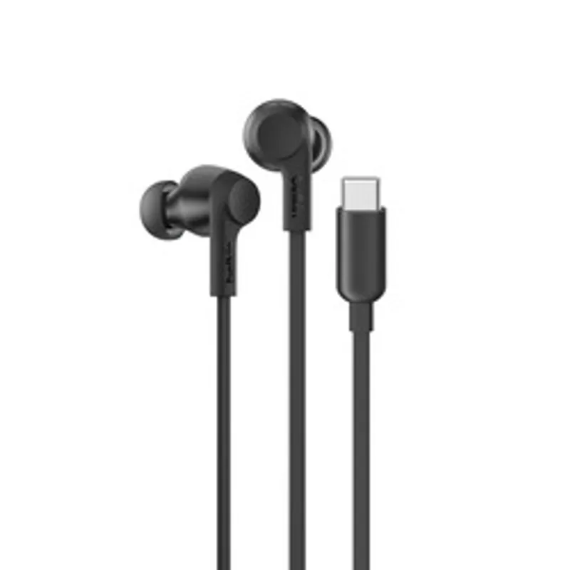 Belkin SoundForm ANC In-Ear-Kopfhörer Kabel, USB-C, schwarz