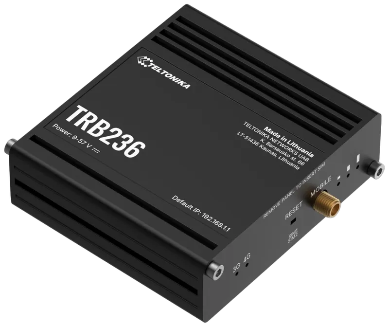 TRB236 - Industrial IoT LTE 450 IoT Gateway, LTE CAT.1 / 2G, Dual-SIM TRB236 - I