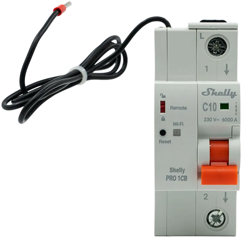 Shelly · Smarter Leitungsschutzschalter · "Pro 1CB C16" · 1-polig · 16A · Fernsteuerung · LAN · WLAN · Bluetooth