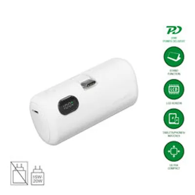 4smarts Powerbank PicoFold 5000mAh 22.5W, weiß BULK