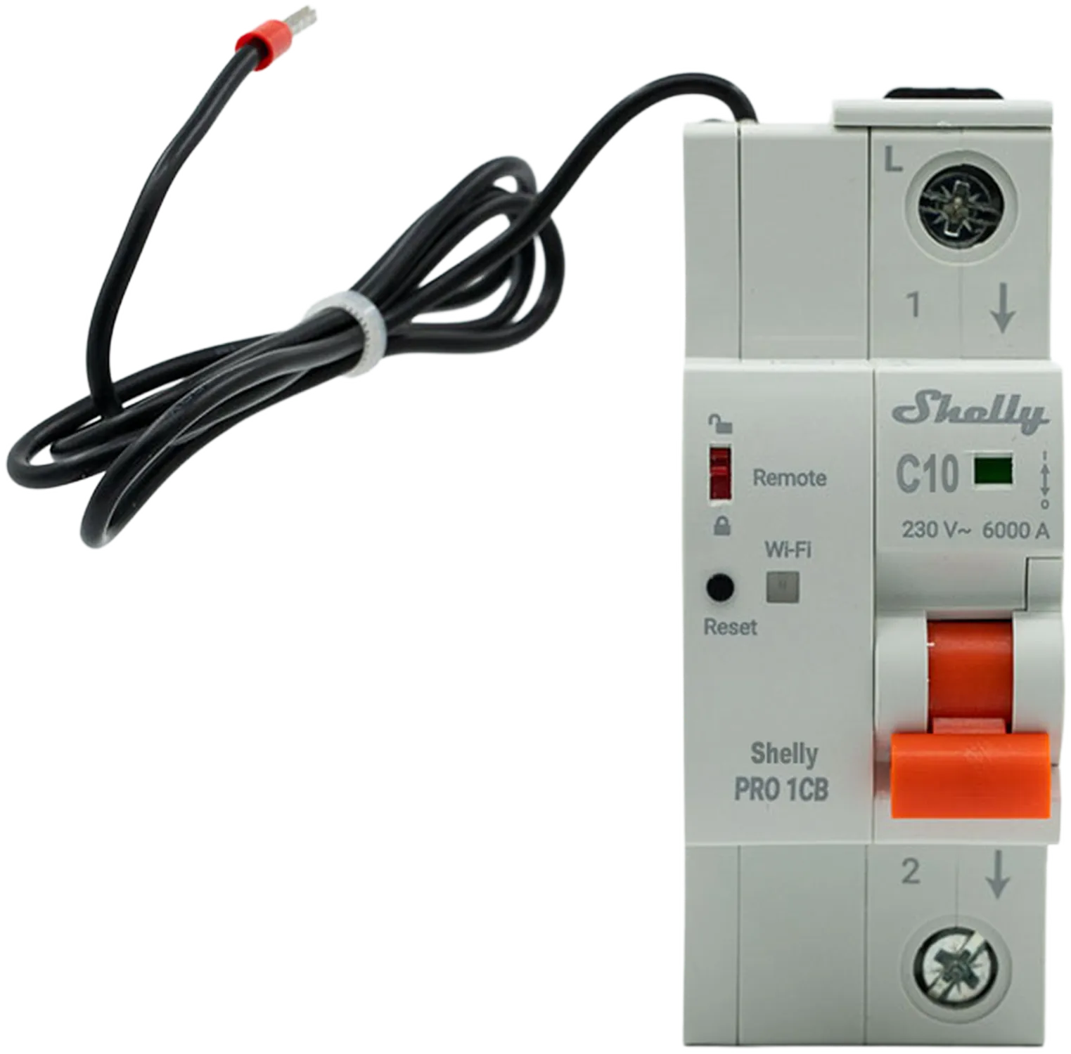Shelly · Smarter Leitungsschutzschalter · "Pro 1CB C40" · 1-polig · 40A · Fernsteuerung · LAN · WLAN · Bluetooth Shelly · Smarter Leitungsschutzschalter · "Pro 1CB C40" · 1-polig · 40A · Fernsteuerung · LAN · WLAN · Bluetooth