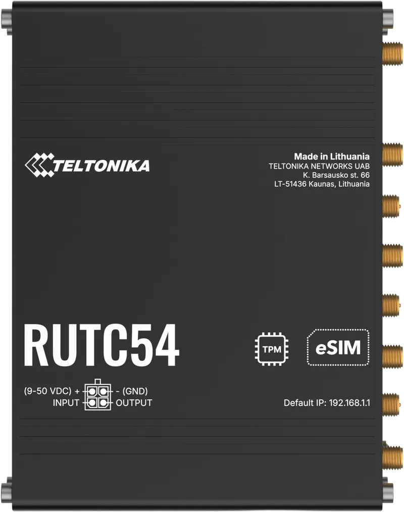 Teltonika · Router · RUTC54 · Globaler 5G-Edge-Router · eSim