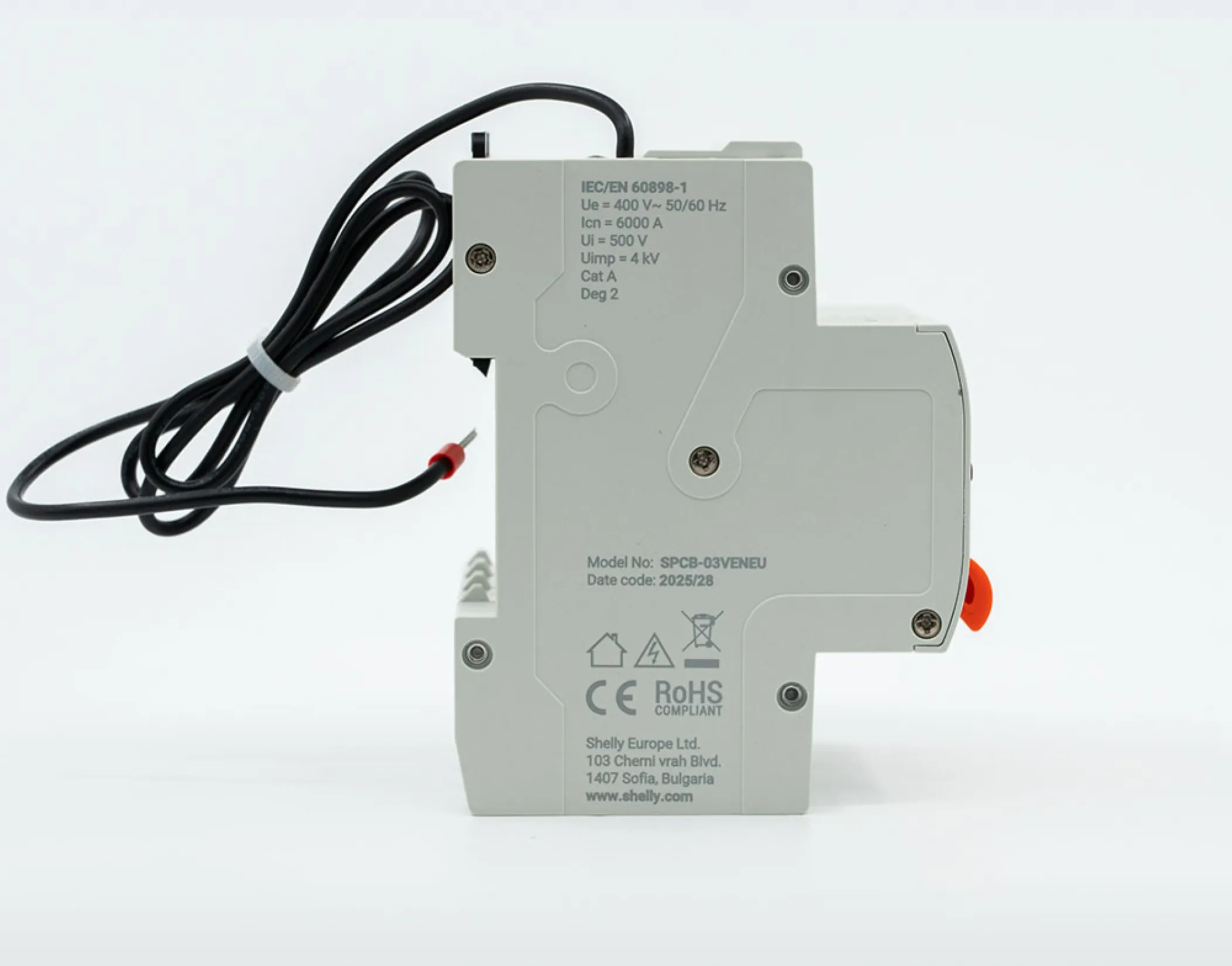 Shelly · Smarter Leitungsschutzschalter · "Pro 3CB C16" · 3-polig · 16A · Fernsteuerung · LAN · WLAN · Bluetooth Shelly · Smarter Leitungsschutzschalter · "Pro 3CB C16" · 3-polig · 16A · Fernsteuerung · LAN · WLAN · Bluetooth