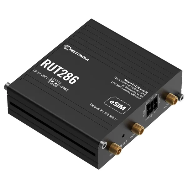 TELTONIKA NETWORKS RUT286 4G/LTE/3G RS232 RS485 GLOBAL POE Industrial Router