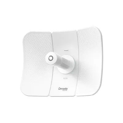 Punto de acceso TP-Link Omada WL-AP Beam Bridge 5 UR KIT con diseño blanco, antena curva perforada y soporte central para Punto de acceso TP-Link Omada WL-AP Beam Bridge 5 UR KIT con diseño blanco, antena curva perforada y soporte central para
