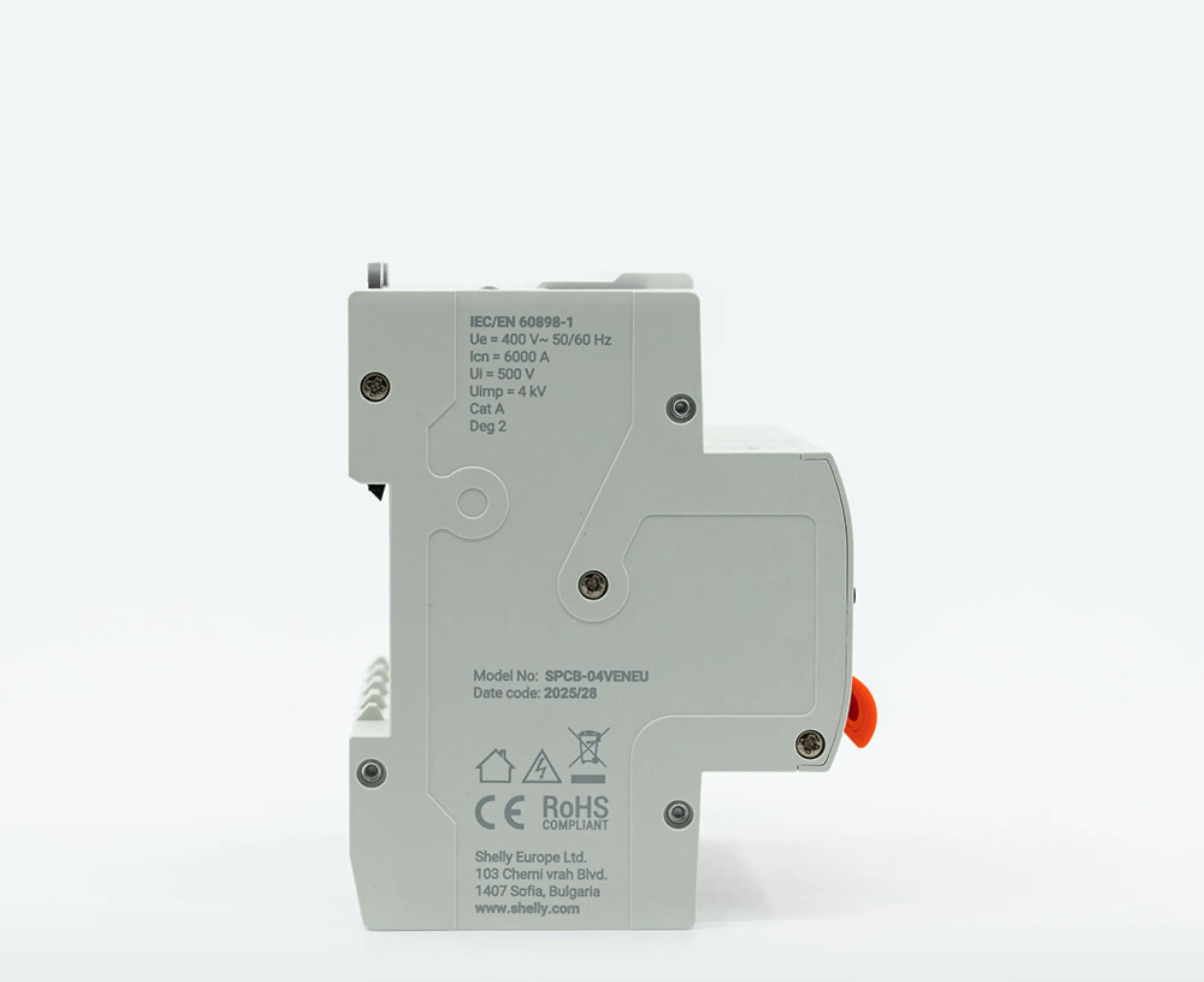 Shelly · Smarter Leitungsschutzschalter · "Pro 4CB C10" · 4-polig · 10A · Fernsteuerung · LAN · WLAN · Bluetooth Shelly · Smarter Leitungsschutzschalter · "Pro 4CB C10" · 4-polig · 10A · Fernsteuerung · LAN · WLAN · Bluetooth