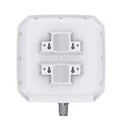 Poynting 5G/LTE-Richtfunkantenne A-EPNT-0002-V1-01 weiß mit SMA-Buchse, Rückansicht mit Montagehalterungen und Anschluss Poynting 5G/LTE-Richtfunkantenne A-EPNT-0002-V1-01 weiß mit SMA-Buchse, Rückansicht mit Montagehalterungen und Anschluss
