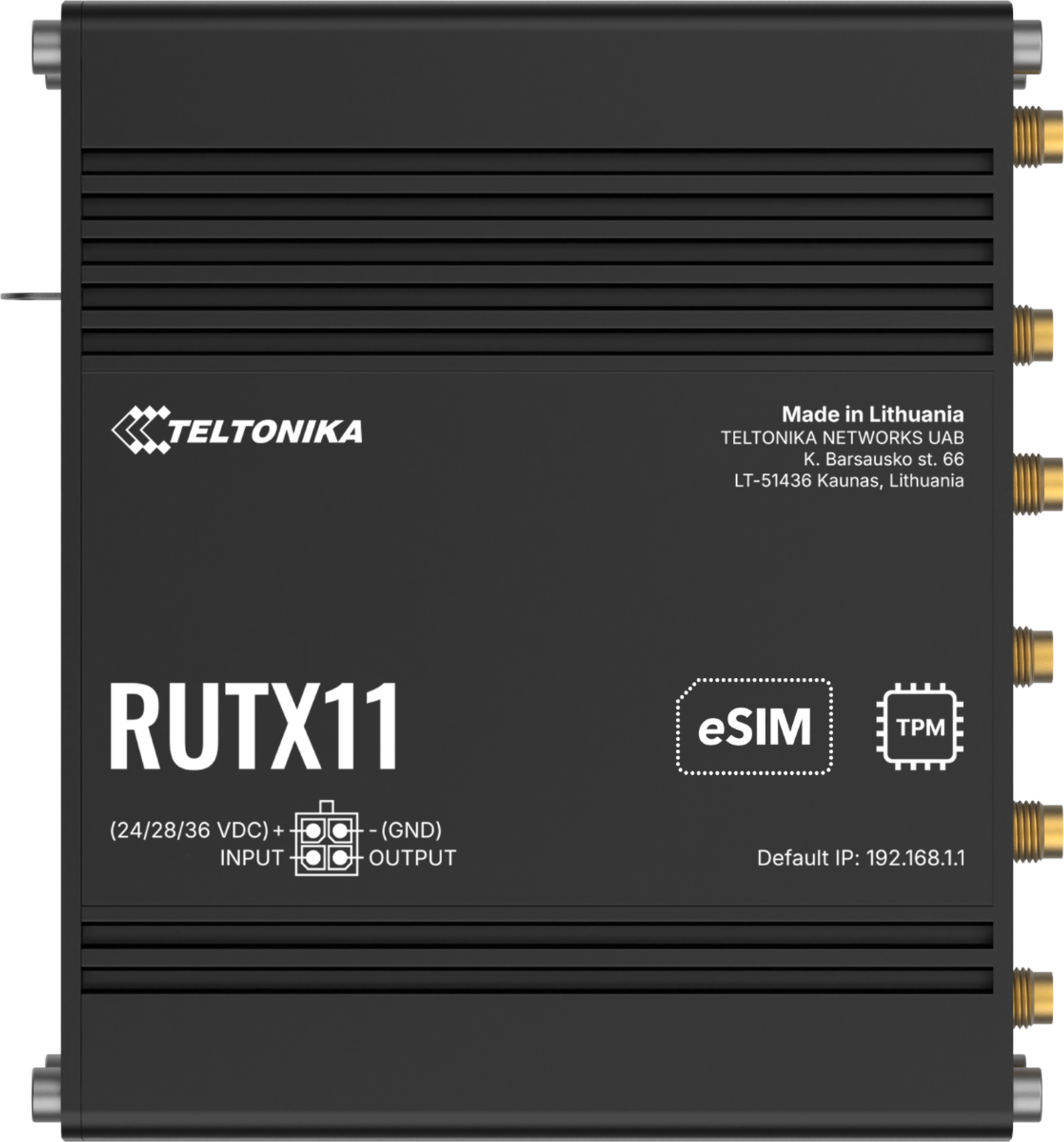 Teltonika · Router · RUTX11 · LTE CAT6 Router WLAN, Dual Band WiFi  (Wave-2 802.11ac), 4x Gigabit LAN Port, Bluetooth, 2 SIM, USB, GNSS, M2M