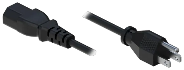 Stromkabel, US, Type P Stecker auf C13 Stecker