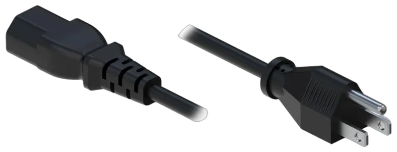 Stromkabel, US, Type P Stecker auf C13 Stecker