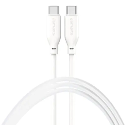 4smarts USB-C / USB-C Silikon-Kabel High Flex 60W 1,5m Weiß