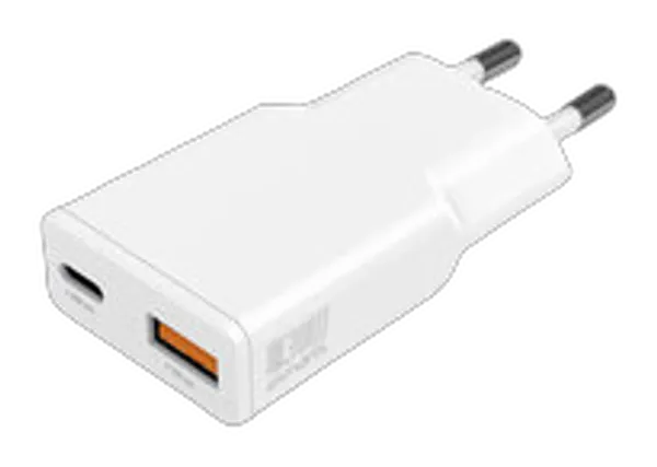 4smarts Netzladegerät PDPlug Slim Duos 30W GaN USB-C+USB-A