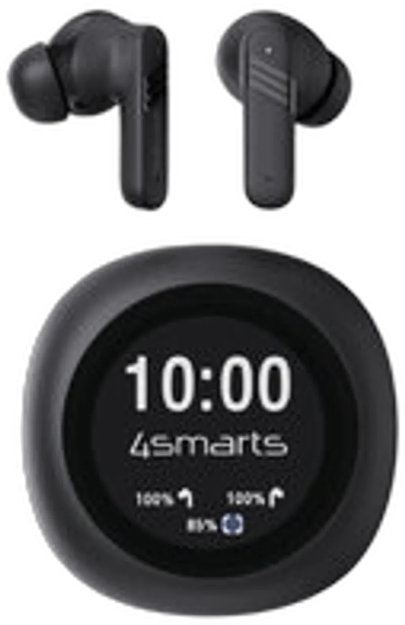 4smarts TWS Bluetooth Kopfhörer SkyBuds Screen Pro ANC,schwarz