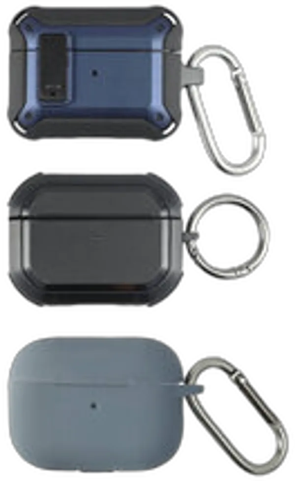 4smarts Case Set Alpha AirPods Pro 2,3er Set blau,grau,schwarz