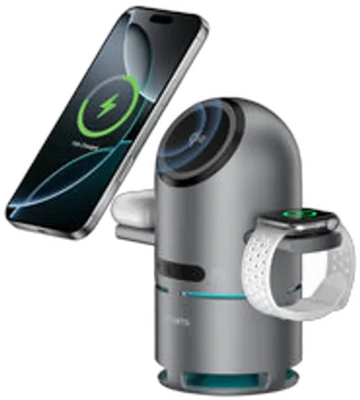 4smarts Qi2 Ladestation ChargeBot Sound, spacegrau