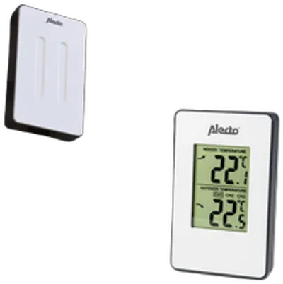 ALECTO WS-1050 Wetterstation mit Außensensor, weiß