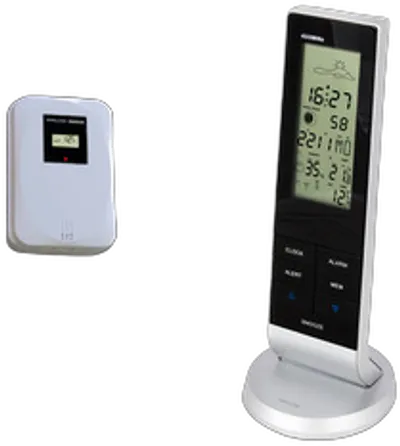 ALECTO WS-1150 Wetterstation mit Außensensor, schwarz/silber