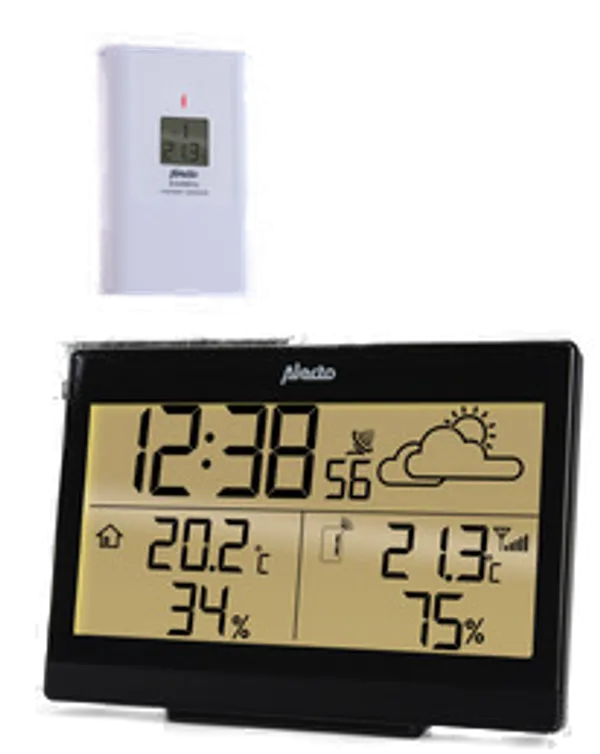 ALECTO WS-2300 Wetterstation mit Außensensor, schwarz